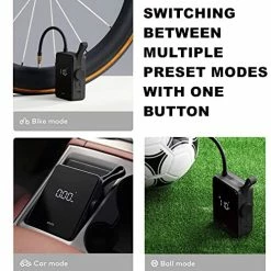 Buy 🤩 Tire Inflator Portable Air Compressor, 150PSI Tire Inflator, Digital Display Tires Inflatable Air Compressor, Type-C Charging, Emergency LED Light For Bicycle, E-Bike, Car, Ball, Motorbike 🔥 -Air Powered Tools Sales 51iRVQaOlmL