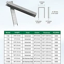 Deals 👏 Meite 22G71S14 22 Gauge 71 Series 3/8-Inch Crown Or C-Crown 1/4-Inch Leg Length Galvanized Fine Wire Staples(10020pcs/Box) 😍 12 Deals 👏 Meite 22G71S14 22 Gauge 71 Series 3/8-Inch Crown Or C-Crown 1/4-Inch Leg Length Galvanized Fine Wire Staples(10020pcs/Box) 😍 -Air Powered Tools Sales 51jG2f695LL 1
