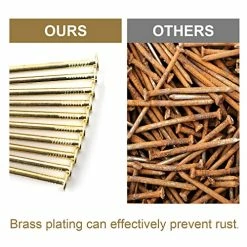 Cheap ✔️ 6 Sizes Gold Hardware Nails Assortment Kit, 358pcs, Brass Plated, Nails For Hanging Pictures, Finishing Nails, Wood Nails, Wall Nails For Hanging (3”, 2”, 1-1/2”, 1-1/4", 1”, 3/4") 🛒 -Air Powered Tools Sales 51kp1n4MyTL