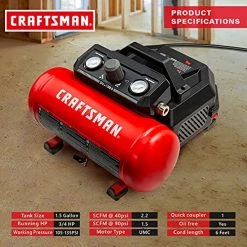 Coupon ๐ 1.5 Gallon 3/4 HP Portable Air Compressor, Max 135 PSI, 1.5 CFM@90psi, Oil Free Air Tank, Electric Air Tool, CMXECXA0200141A , Red ๐งจ 6 Coupon ๐ 1.5 Gallon 3/4 HP Portable Air Compressor, Max 135 PSI, 1.5 CFM@90psi, Oil Free Air Tank, Electric Air Tool, CMXECXA0200141A , Red ๐งจ -Air Powered Tools Sales 51q9k1W0hBS