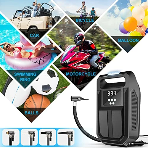 Best Pirce ๐ฅฐ Tire Inflator Portable Air Compressor 12V DC Car Air Pump With Digital Display, LED Light, Auto Shut Off Function, Set Of Nozzle Adaptors For Car, Motorcycle, Bicycle, Ball, And Other Inflatables Black ๐ 1 Best Pirce ๐ฅฐ Tire Inflator Portable Air Compressor 12V DC Car Air Pump With Digital Display, LED Light, Auto Shut Off Function, Set Of Nozzle Adaptors For Car, Motorcycle, Bicycle, Ball, And Other Inflatables Black ๐