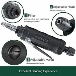 Brand new β Air Die Grinder, 1/4 Inch 1/8 Inch Pneumatic Die Grinder Kit 22000 RPM High Speed π 6 Brand new β Air Die Grinder, 1/4 Inch 1/8 Inch Pneumatic Die Grinder Kit 22000 RPM High Speed π -Air Powered Tools Sales 51xBDhqzngS