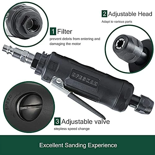 Brand new β Air Die Grinder, 1/4 Inch 1/8 Inch Pneumatic Die Grinder Kit 22000 RPM High Speed π 3 Brand new β Air Die Grinder, 1/4 Inch 1/8 Inch Pneumatic Die Grinder Kit 22000 RPM High Speed π - Image 3