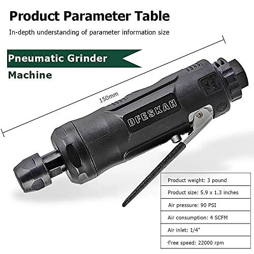 Brand new β Air Die Grinder, 1/4 Inch 1/8 Inch Pneumatic Die Grinder Kit 22000 RPM High Speed π 4 Brand new β Air Die Grinder, 1/4 Inch 1/8 Inch Pneumatic Die Grinder Kit 22000 RPM High Speed π - Image 4
