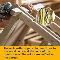 Cheap 🔔 Tuplip Fe- Small Nails Assorted Kit (1in | 1-3/16in | 1-1/2in), Flat Head Nails Hardware 400pcs, Brass Plated Gold Nails For Hanging Pictures/Wood/Frame/Decor/Photo/Plaster & Drywall 🛒 -Air Powered Tools Sales 51zDYUH5pmL